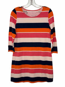 Hiho Size X- Small Pink Stripe Pre-Owned Dress- Ladies