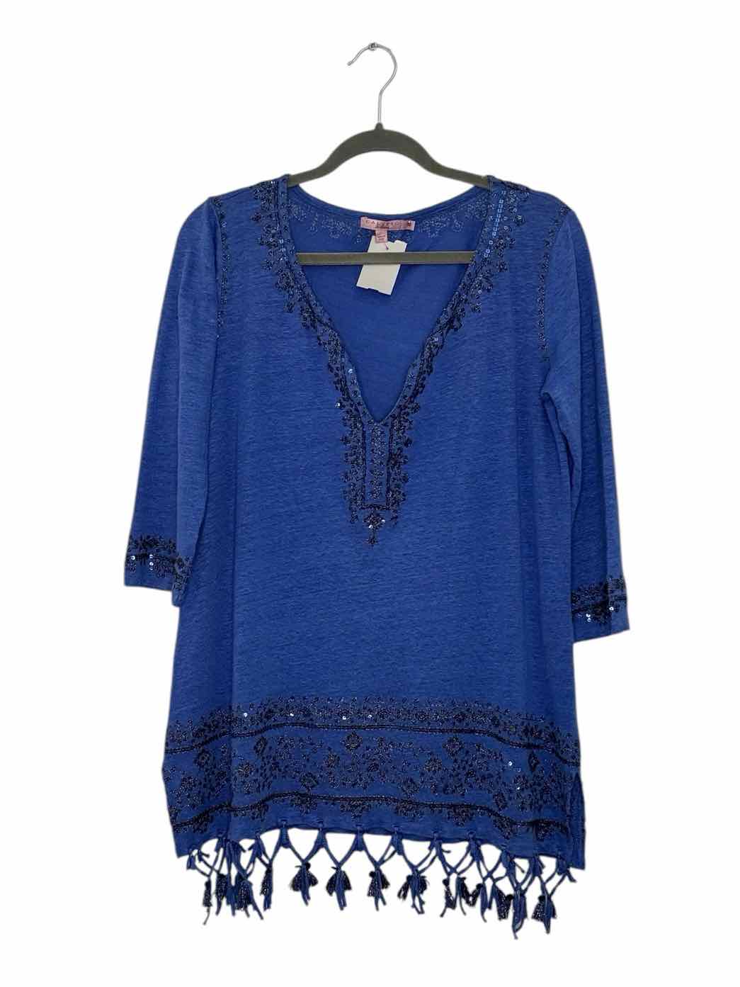 Calypso Size Medium Blue Pre-Owned Sweater- Ladies
