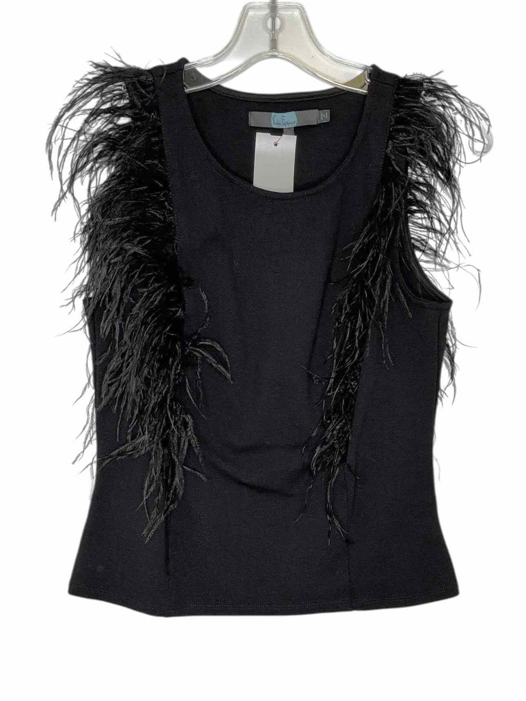 Eva Franco Size X- Small Black Pre-Owned Tank Top- Ladies