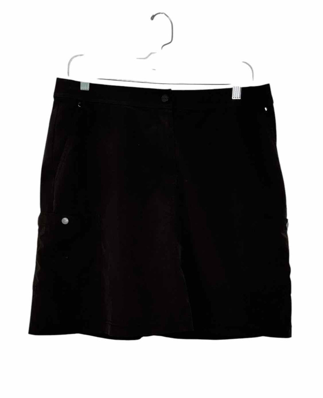 Chicos Size 10 Black Pre-Owned Skirt- Ladies