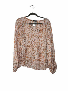 Fate Size Large Pink Print Pre-Owned Blouse- Ladies