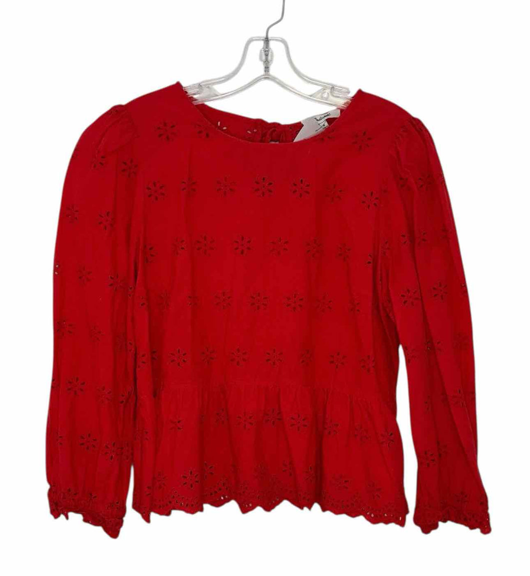 Madewell Size Medium Red Pre-Owned Blouse- Ladies