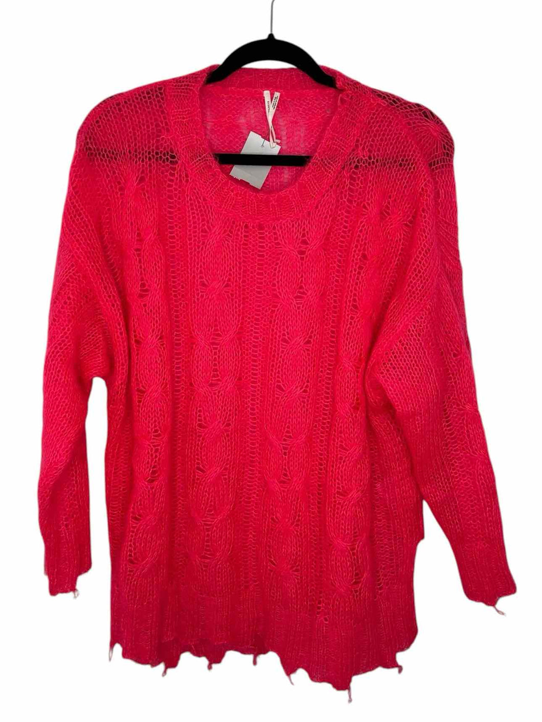 Anthropologie Size Medium Hot Pink Pre-Owned Sweater- Ladies