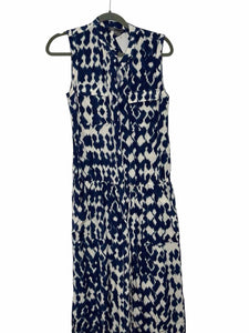 Vince Size X- Small Blue Print Pre-Owned Dress- Ladies
