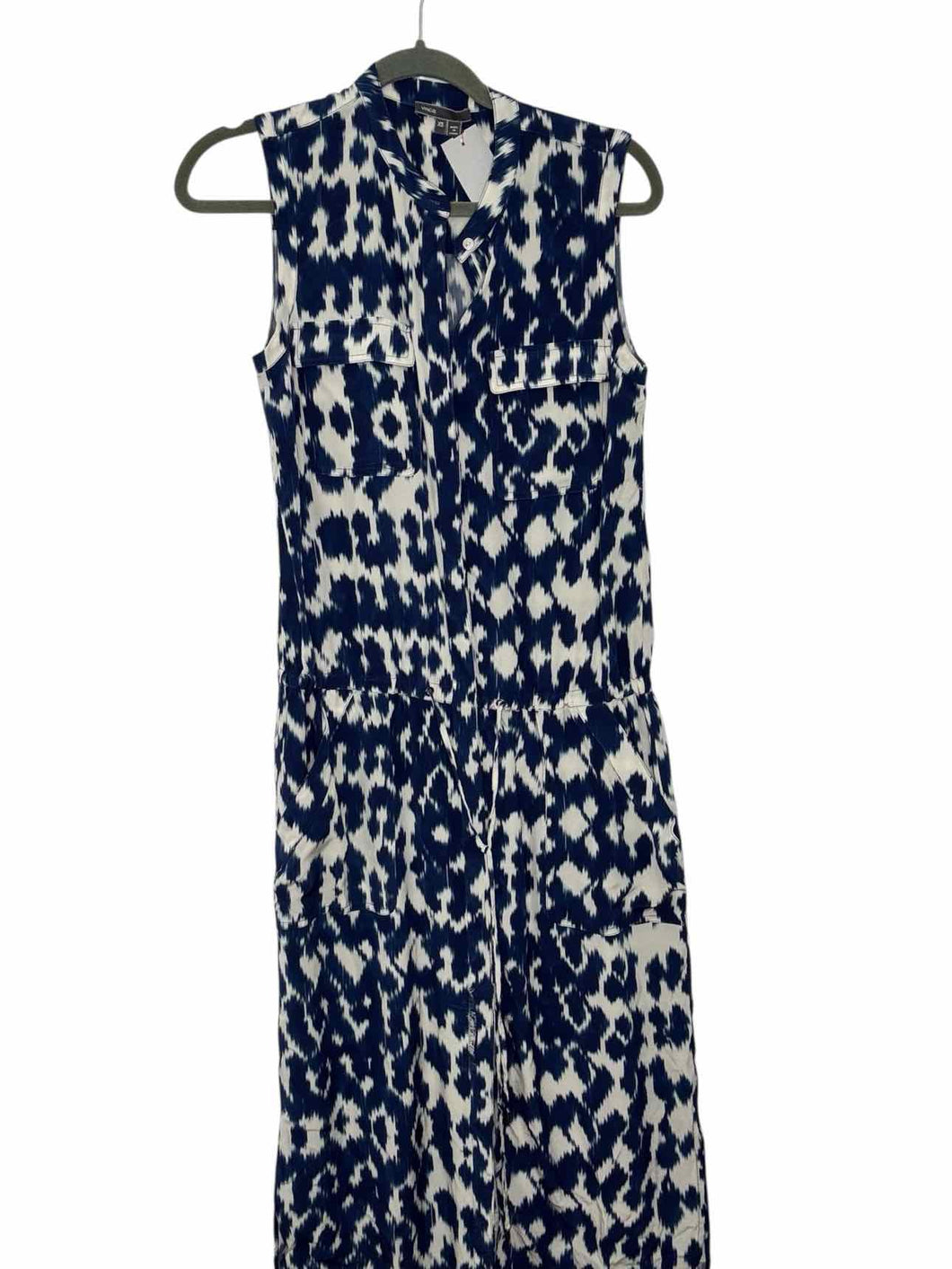Vince Size X- Small Blue Print Pre-Owned Dress- Ladies