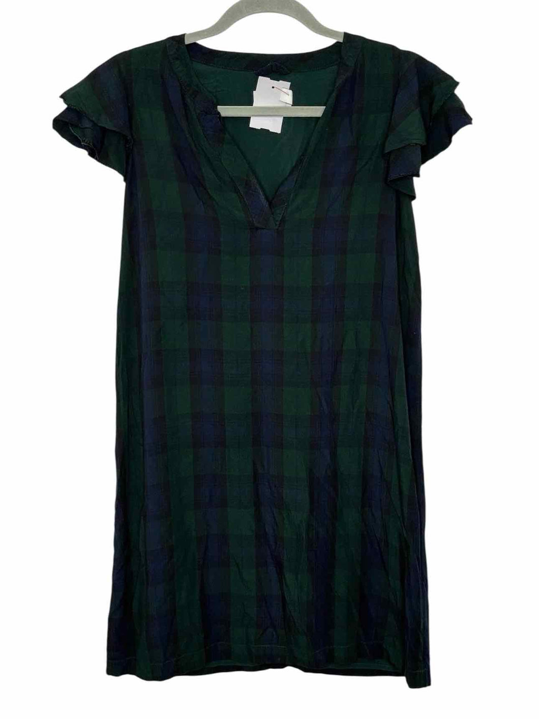 Vineyard Vines Size XXS Green Plaid Pre-Owned Dress- Ladies