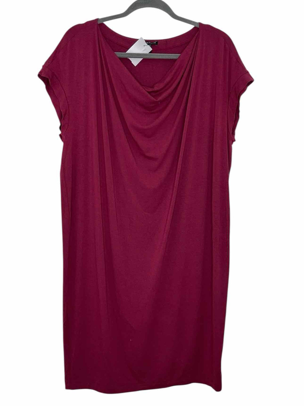 Eileen Fisher Size Medium Burgundy Pre-Owned Dress- Ladies