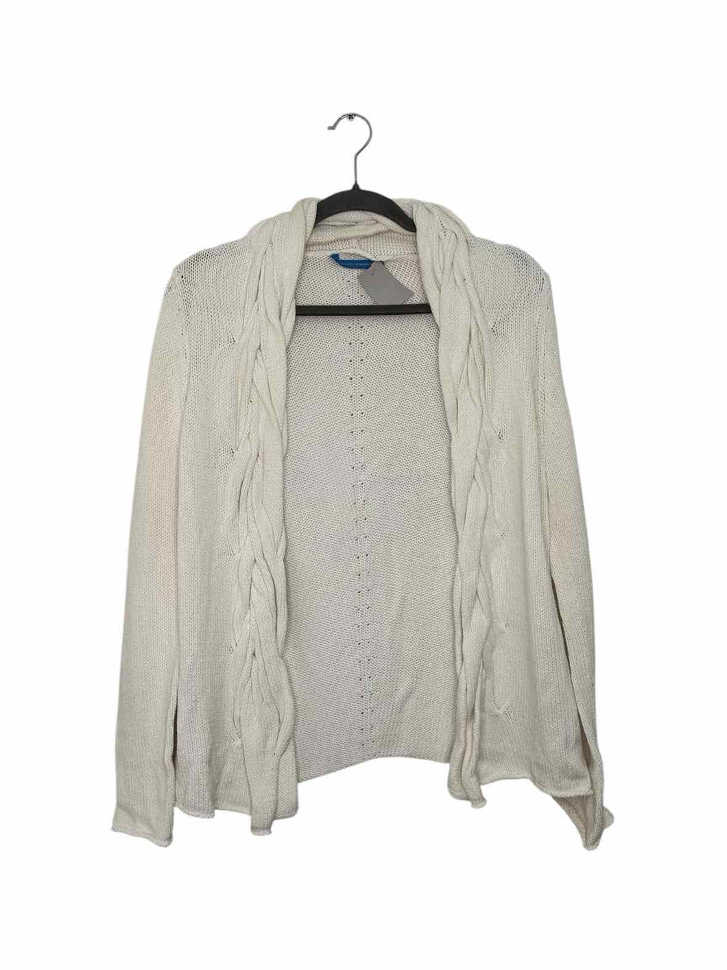 White & Warren Size Medium White Pre-Owned Sweater- Ladies