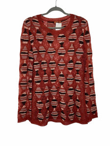 Missoni Size Medium Rust Print Pre-Owned Sweater- Ladies