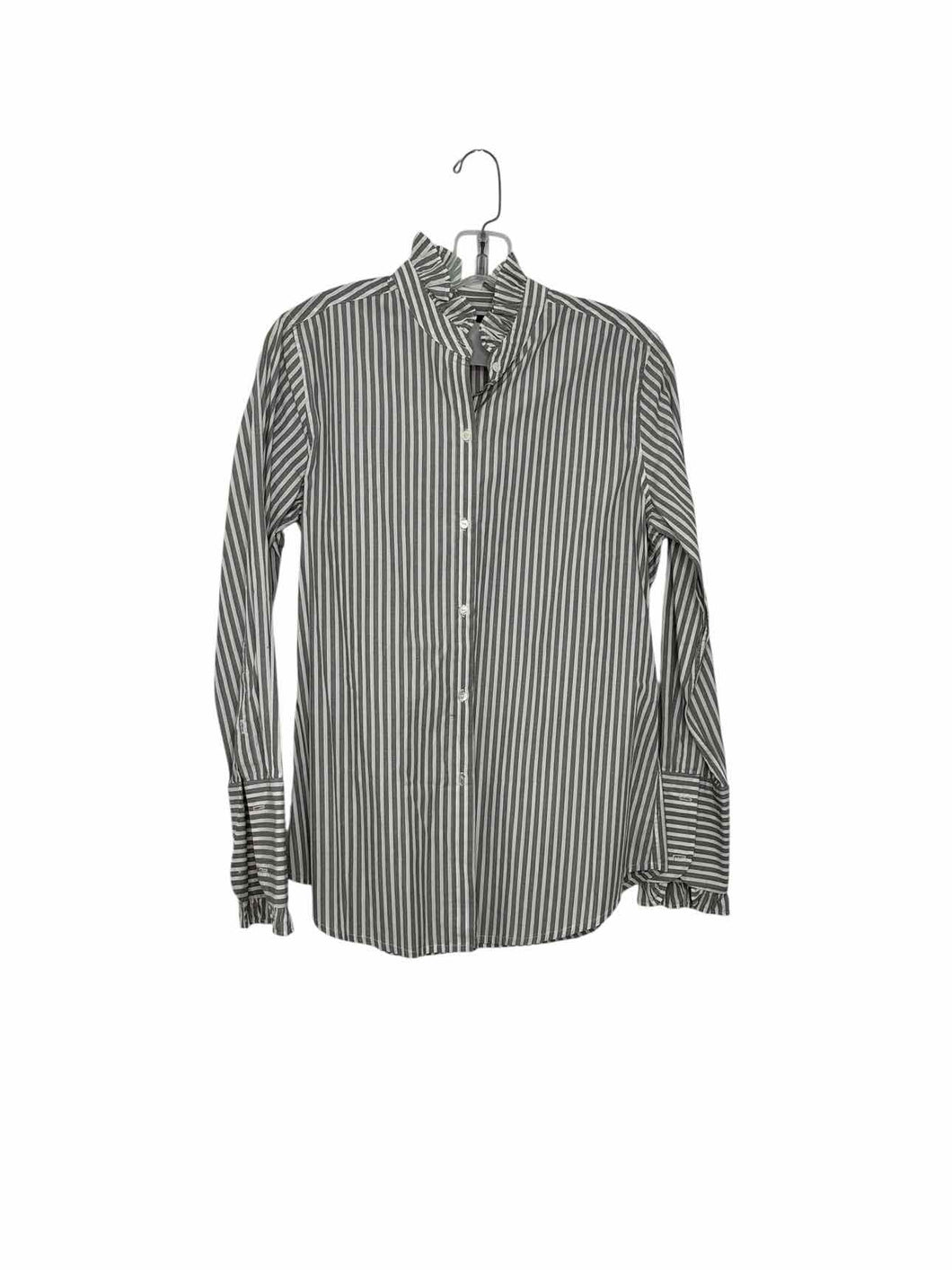 Nili Lotan Size Medium Black Stripe Pre-Owned Shirt- Ladies