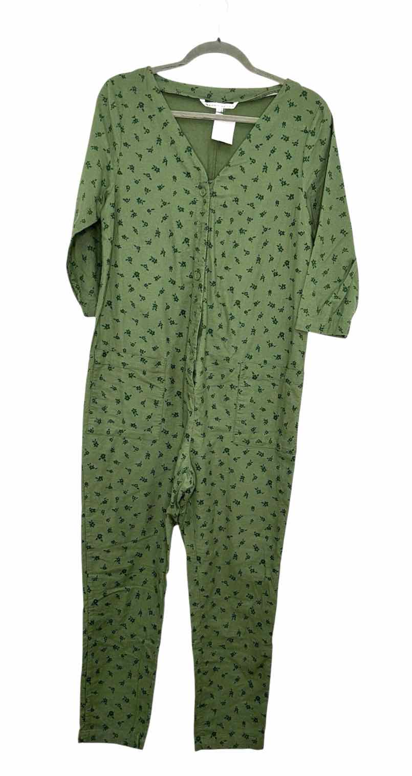 Hatch Size Small Green Floral Pre-Owned Jumpsuit- Ladies