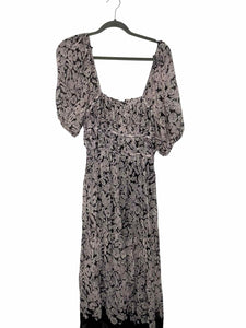 Anthropologie Size Small Blk/Pnk Pre-Owned Dress- Ladies