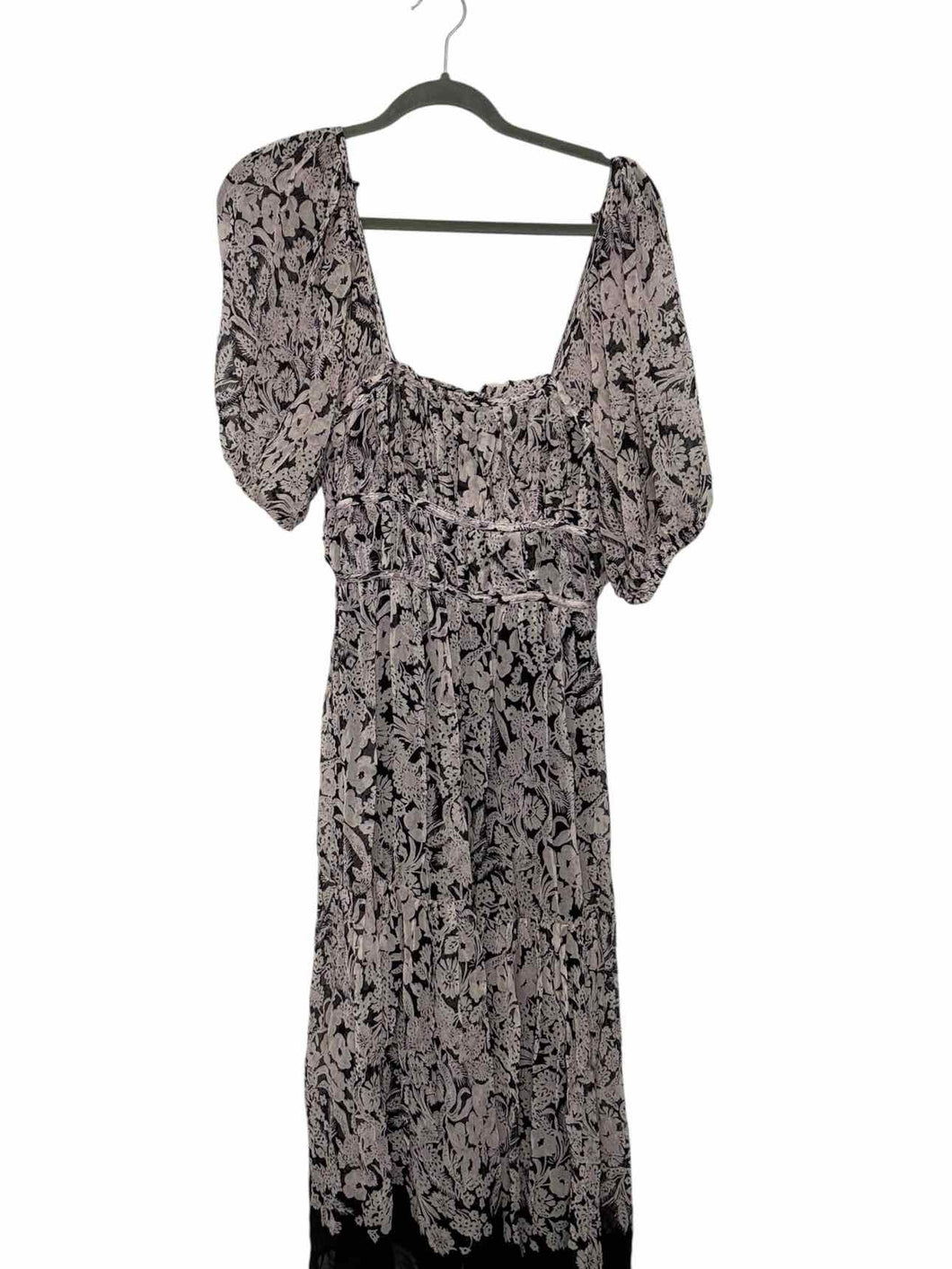 Anthropologie Size Small Blk/Pnk Pre-Owned Dress- Ladies