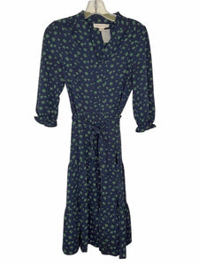 Monteau Size Small Navy Floral Pre-Owned Dress- Ladies