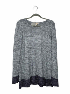 Sail to Sable Size Large Blue Print Pre-Owned Sweater- Ladies