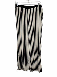 Zara Size Large Black Stripe Pre-Owned Pants- Ladies