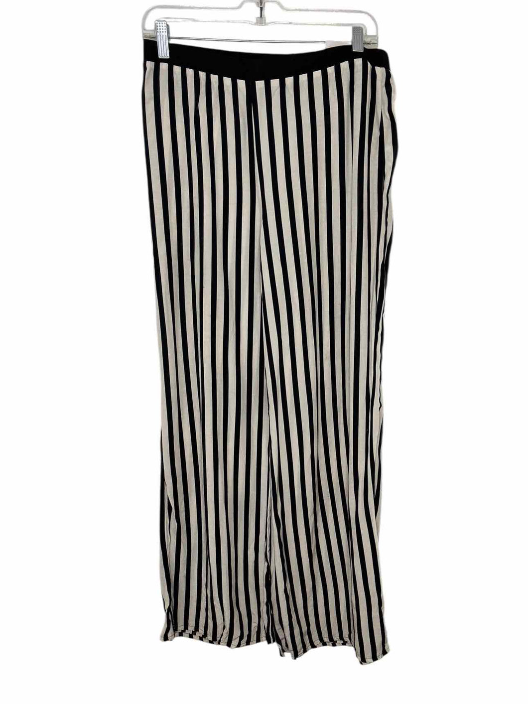 Zara Size Large Black Stripe Pre-Owned Pants- Ladies