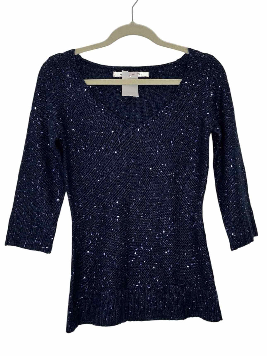 Max Studio Size Medium Navy Pre-Owned Sweater- Ladies