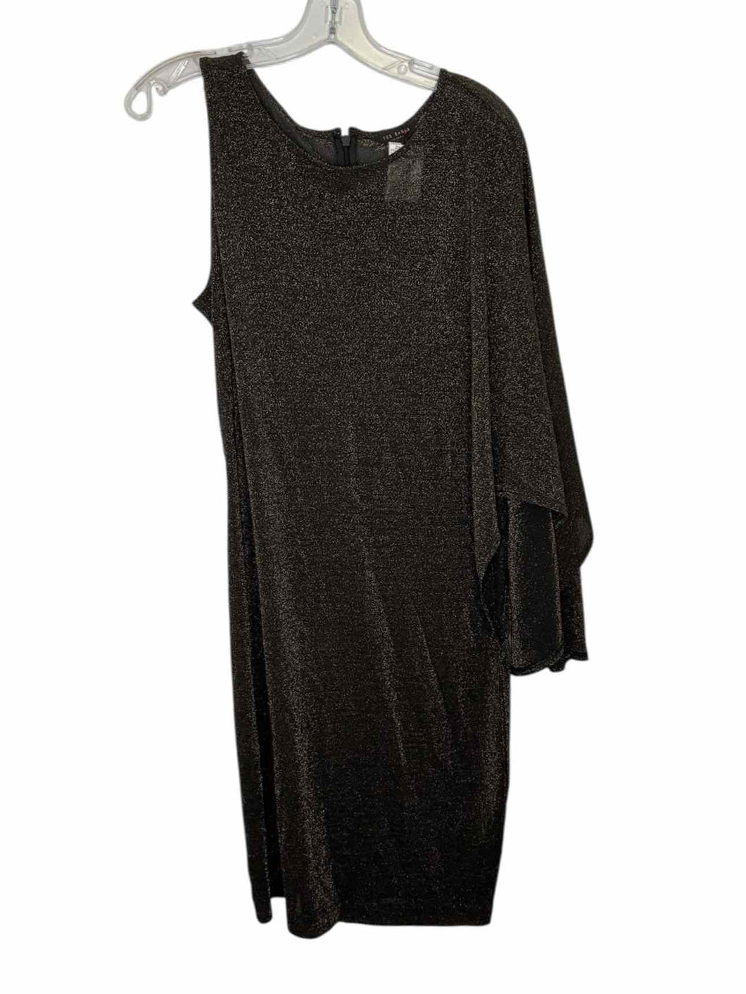 Ted Baker Size 12 Blk/Gld Pre-Owned Dress- Ladies