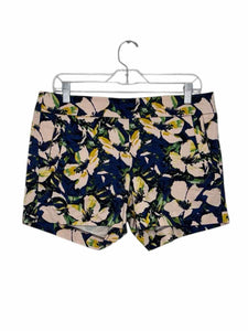 J Crew Size 8 Blue Floral Pre-Owned Shorts- Ladies