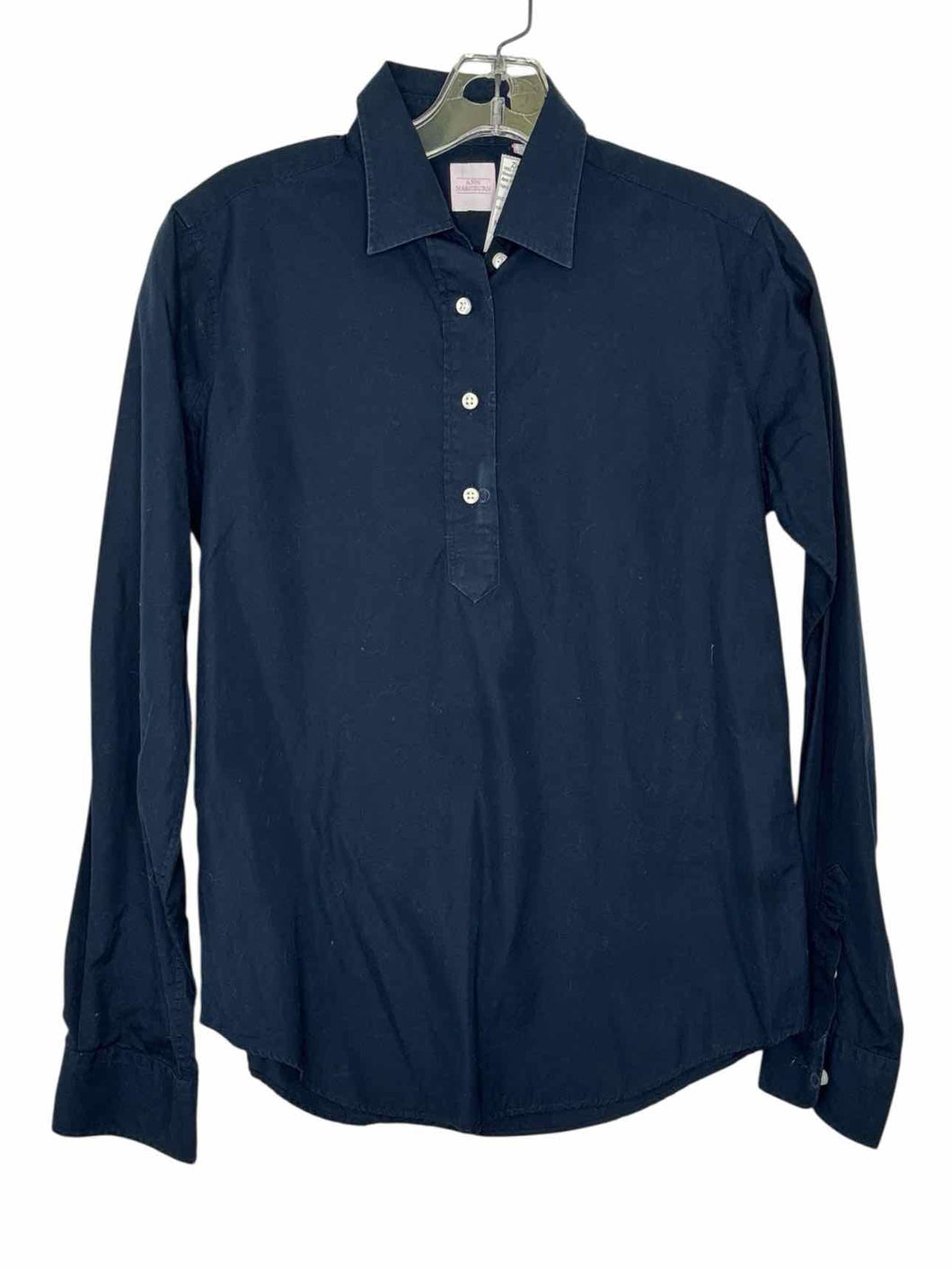 Ann Mashburn Size Medium Navy Pre-Owned Blouse- Ladies