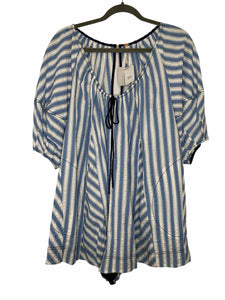 Free People Size X- Small Blue Stripe New w/ Tags Romper- Ladies