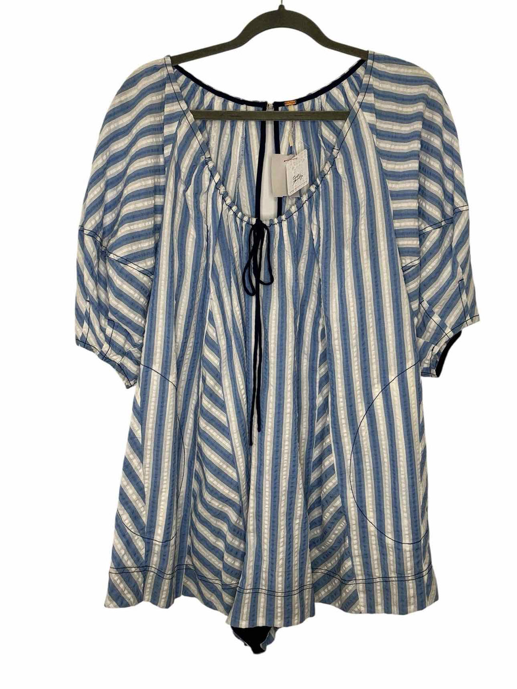 Free People Size X- Small Blue Stripe New w/ Tags Romper- Ladies
