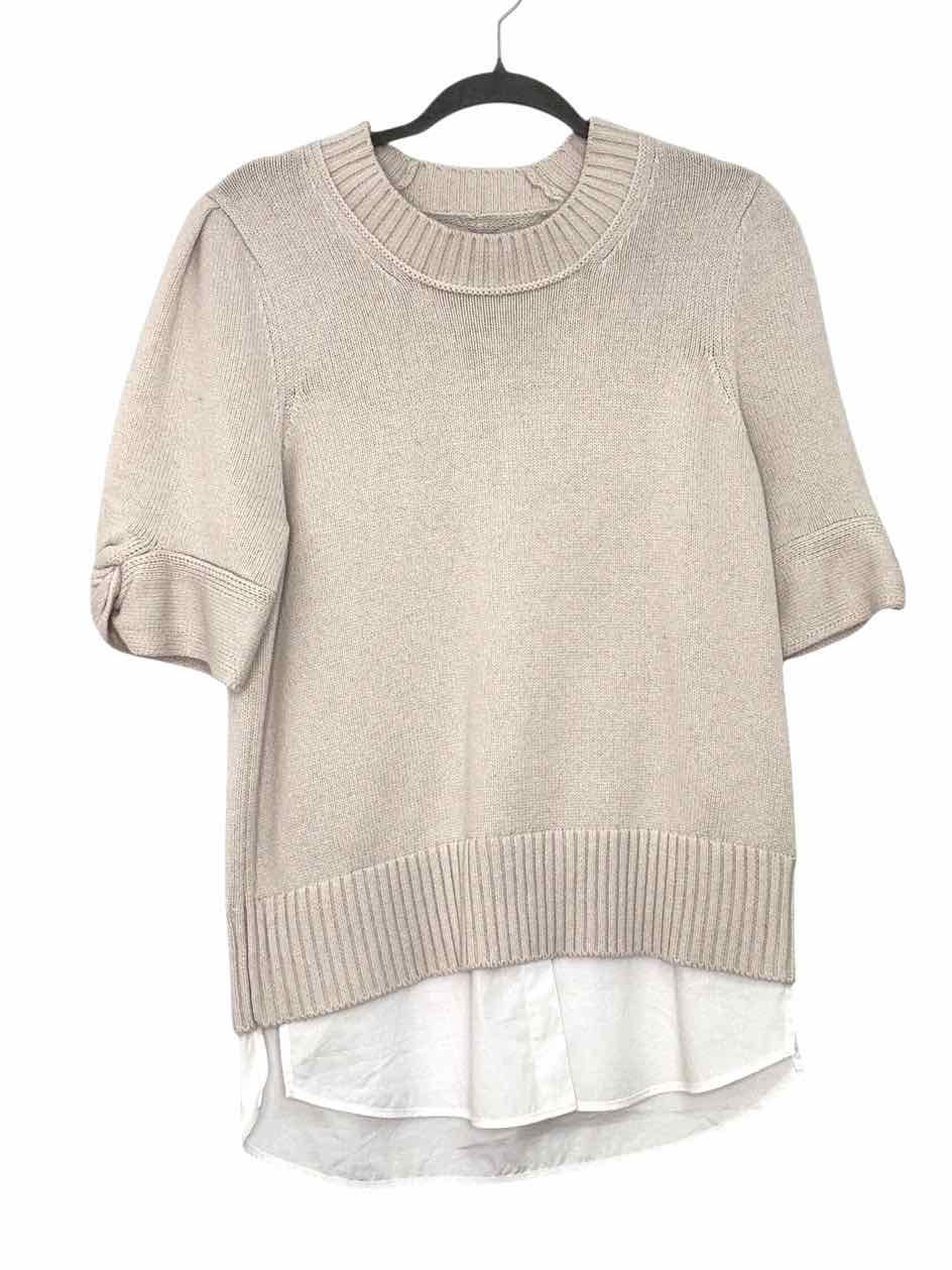 Brochu Walker Size Medium Beige Pre-Owned Sweater- Ladies