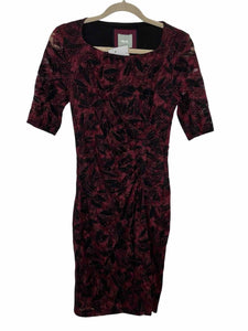 Maeve Size 2 Maroon Print Pre-Owned Dress- Ladies