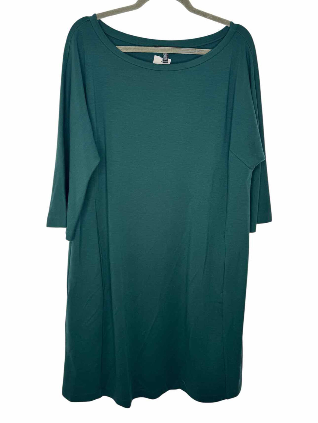 Eileen Fisher Size X-Large Green Pre-Owned Dress- Ladies