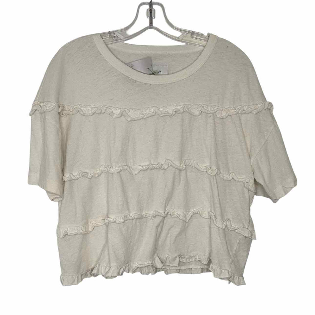 Current Elliott Size Small White Pre-Owned Top- Ladies