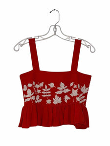 Carolina K Size Small Red Pre-Owned Tank Top- Ladies