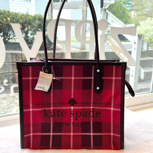Kate Spade Red Plaid Purse- Ladies