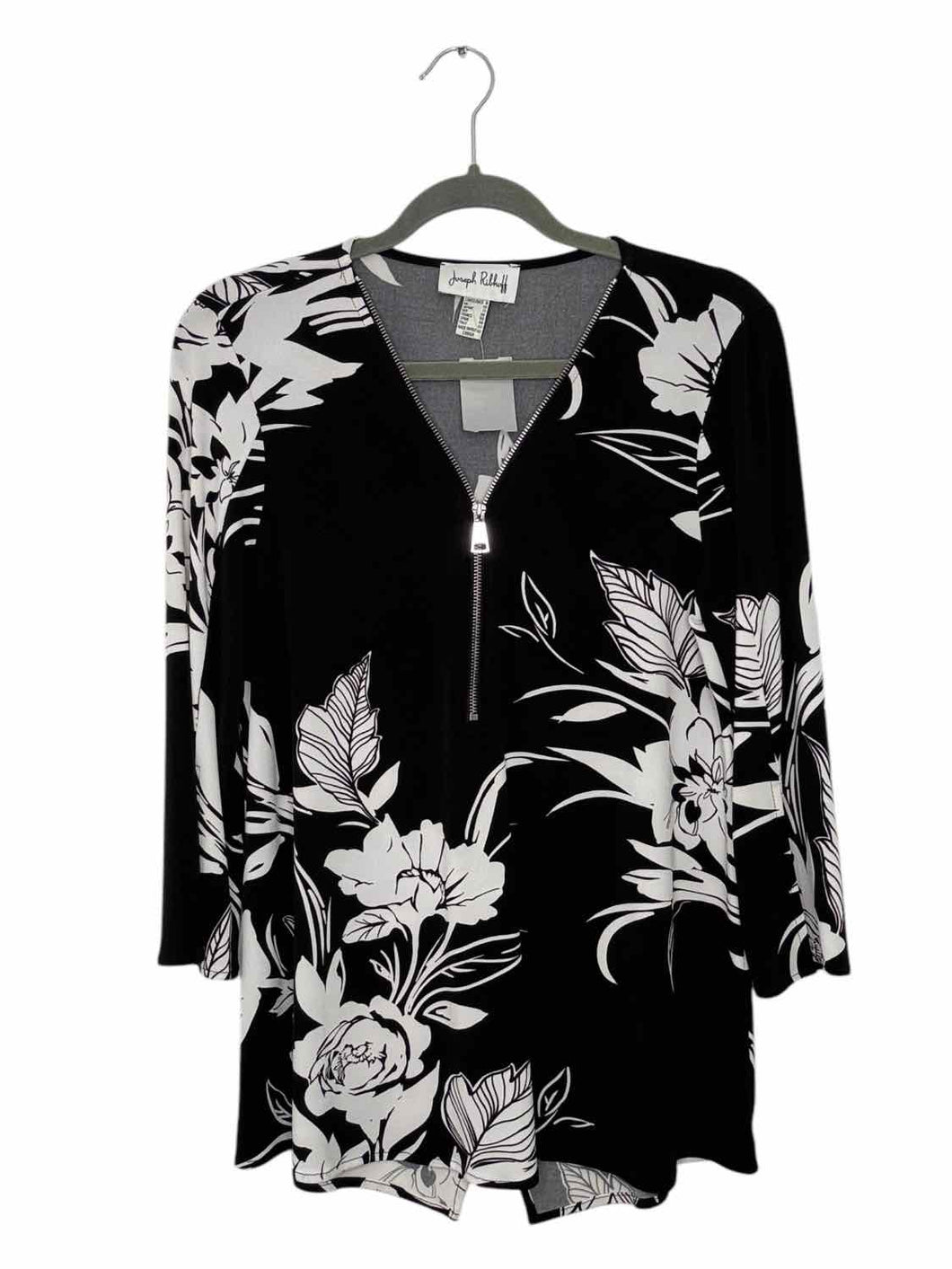 Joseph Ribkoff Size 8 Blk/Wht Pre-Owned Top- Ladies