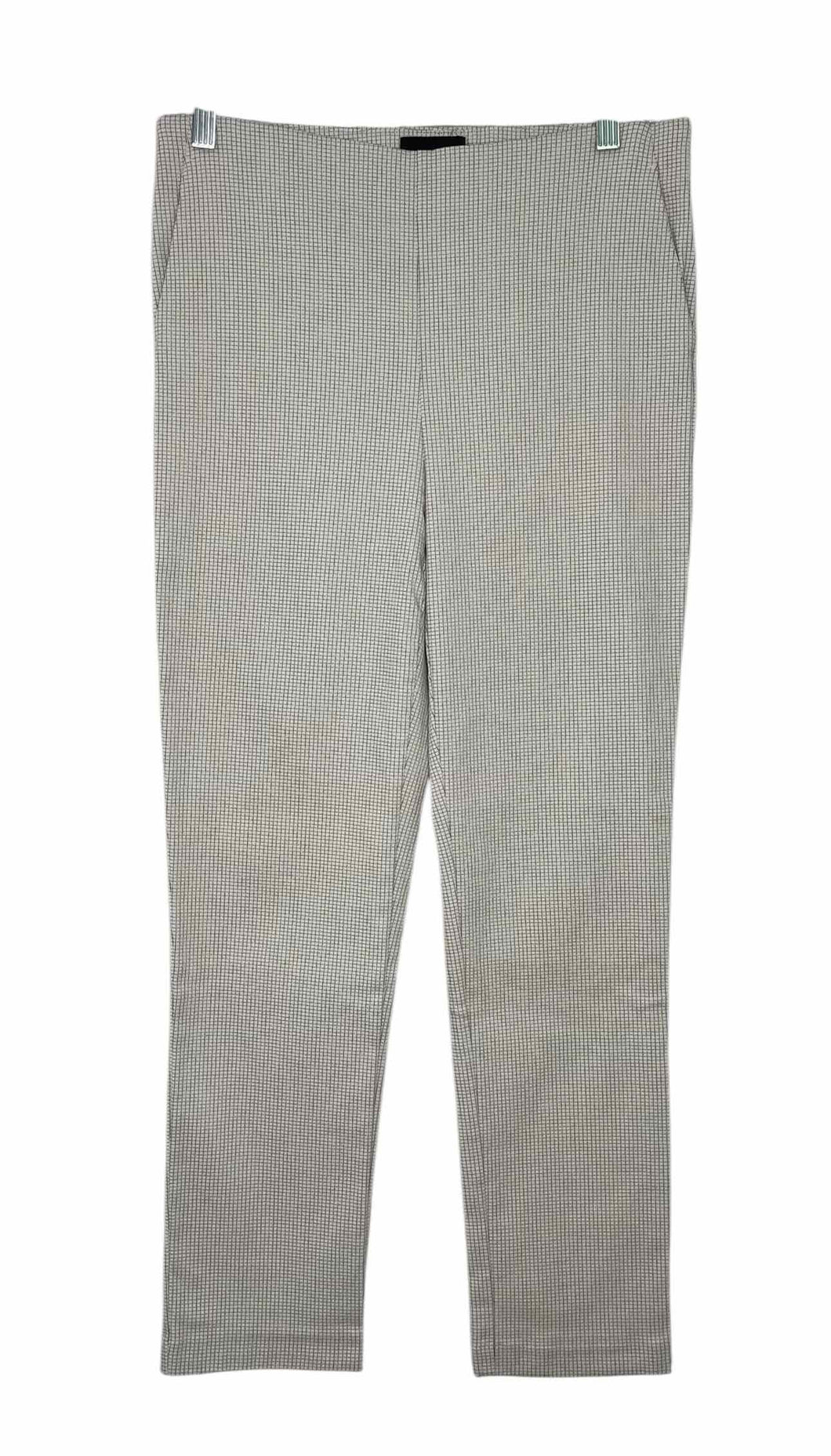Size 8 White Print Pre-Owned Pants- Ladies