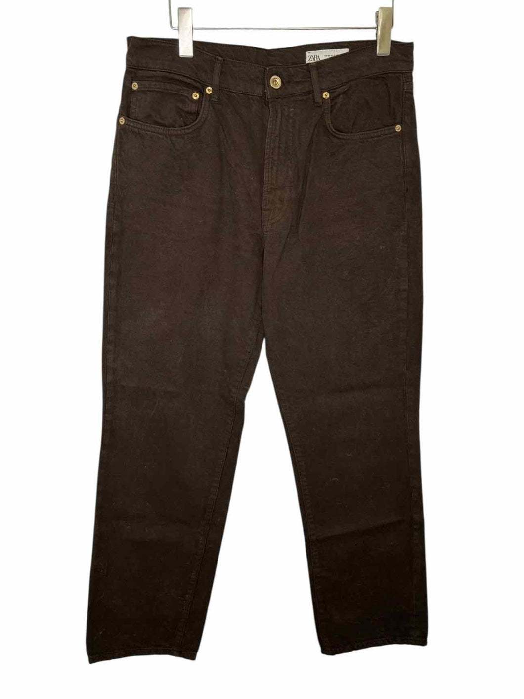 Zara Size 8 Brown Pre-Owned Jeans- Ladies