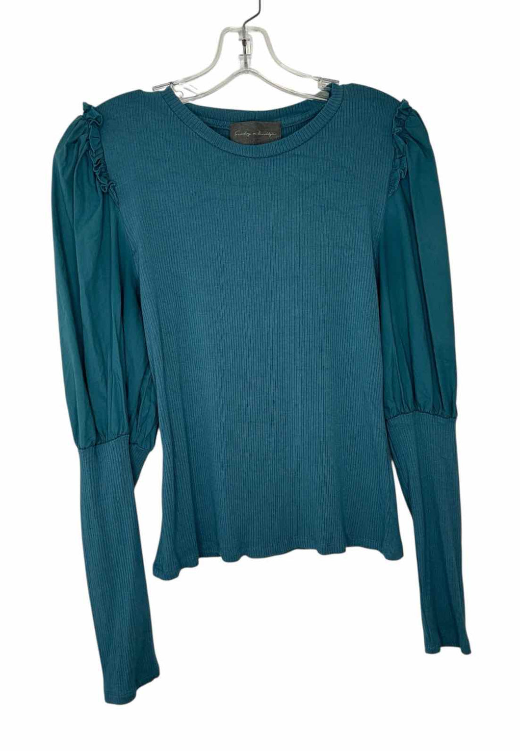 Sunday in Brooklyn Size Medium Teal Pre-Owned Top- Ladies