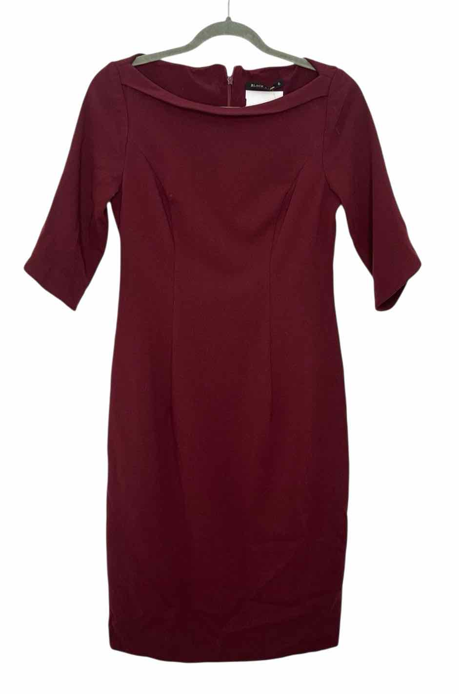 Black Halo Size 6 Burgundy Pre-Owned Dress- Ladies
