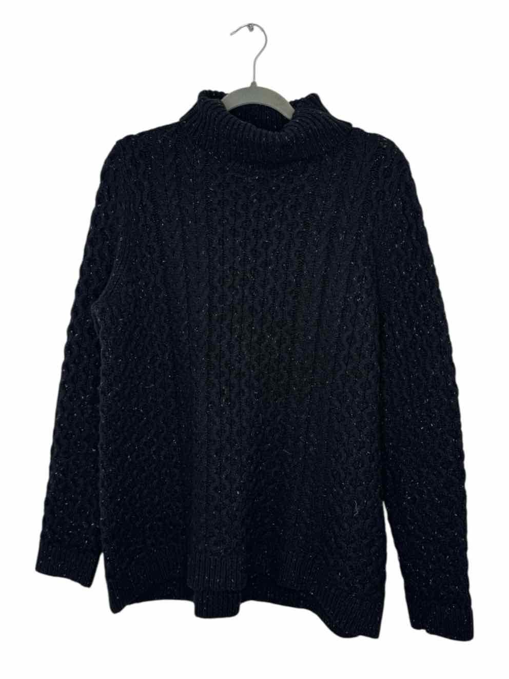 Lands End Size Large Black Pre-Owned Sweater- Ladies