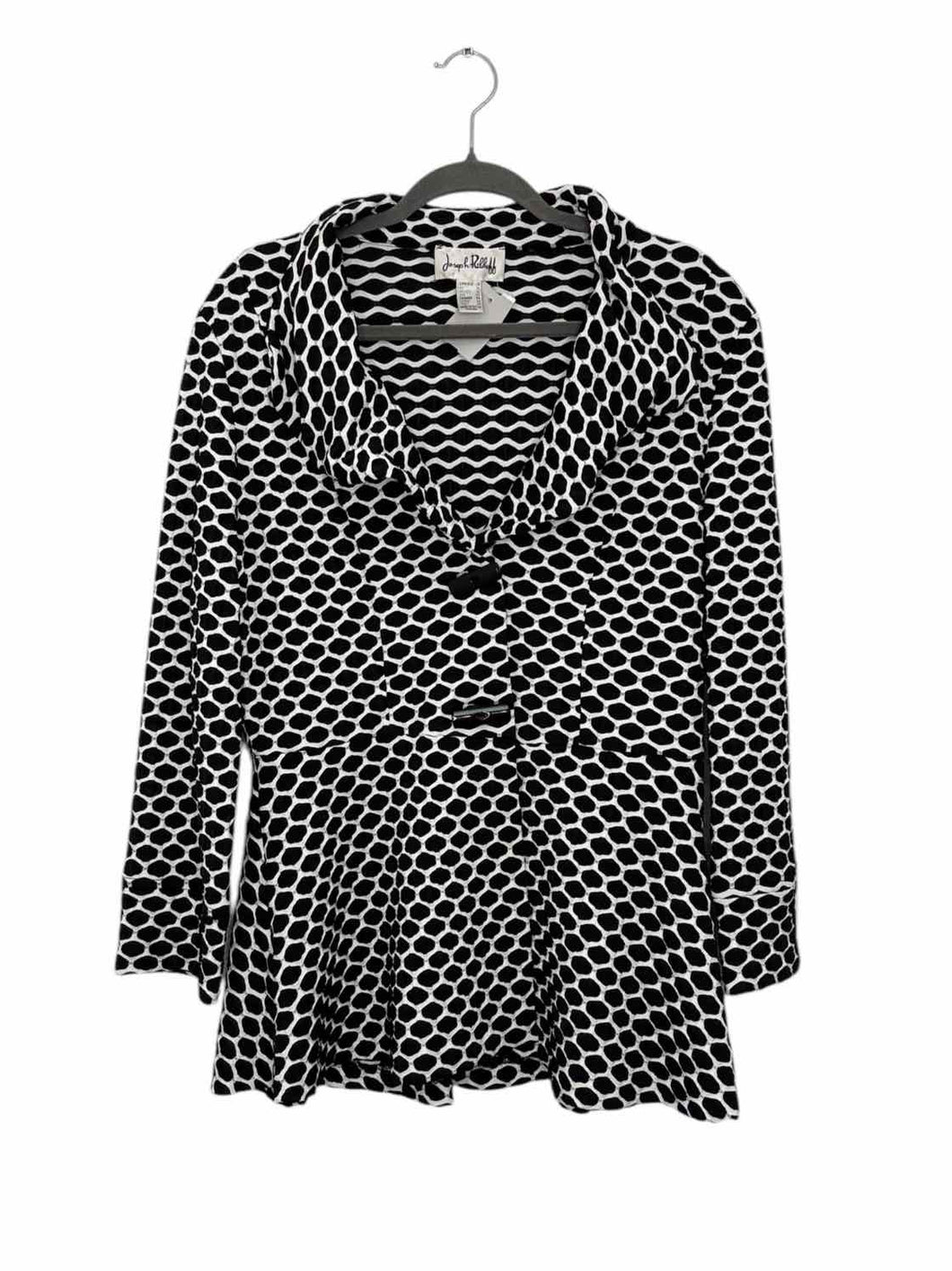 Joseph Ribkoff Size 14 Black Print Pre-Owned Blazer/Indoor Jacket- Ladies