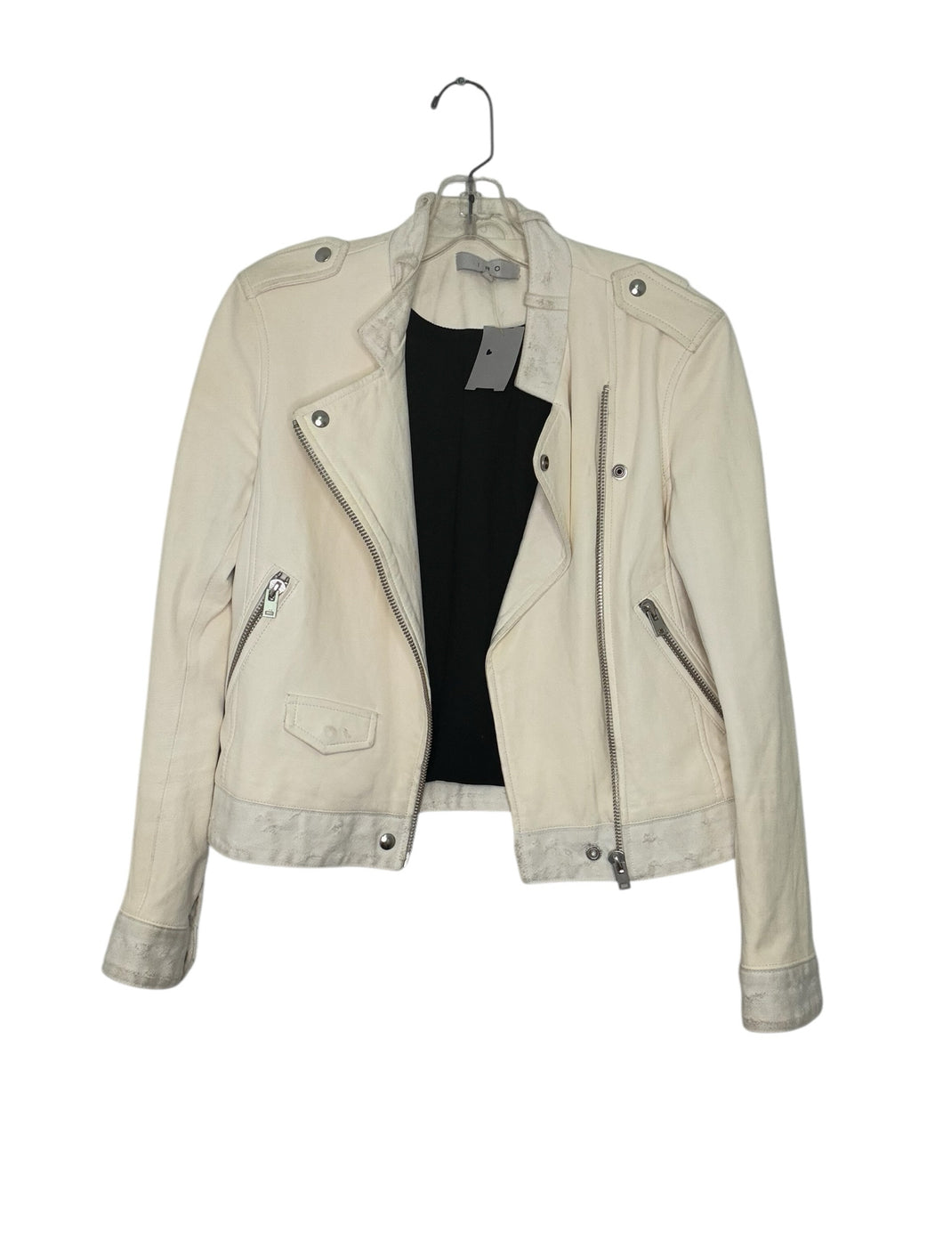 IRO Size 10 Cream Pre-Owned Jacket- Ladies