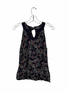 Lucky Brand Size Medium Navy Print Pre-Owned Tank Top- Ladies