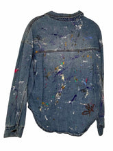 Load image into Gallery viewer, Just USA Size Medium Denim Pre-Owned Blouse- Ladies
