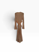 Load image into Gallery viewer, Acler Size 10 Tan Stripe Pre-Owned Dress- Ladies
