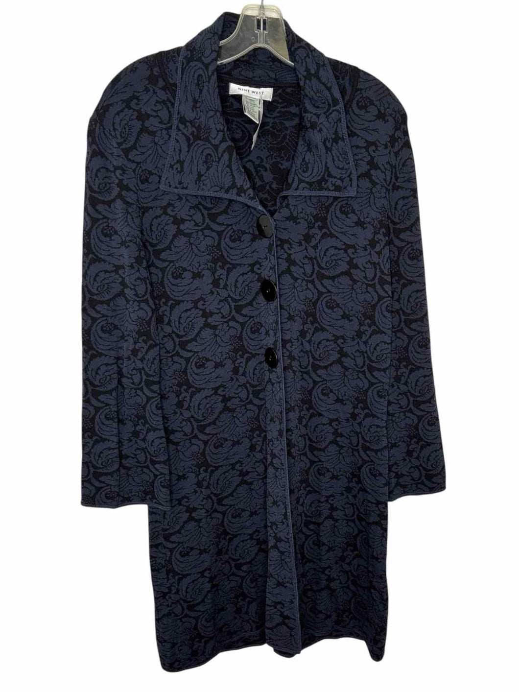 Nine West Size Large Blue Print Pre-Owned Jacket- Ladies