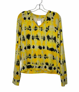 Cabi Size Small Yellow Print Pre-Owned Top- Ladies