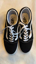 Load image into Gallery viewer, Vans Size 10 Black Sneaker Pre-Owned Shoes- Ladies
