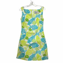 Load image into Gallery viewer, Lilly Pulitzer Size 10 Turquoise Print Pre-Owned Dress- Ladies
