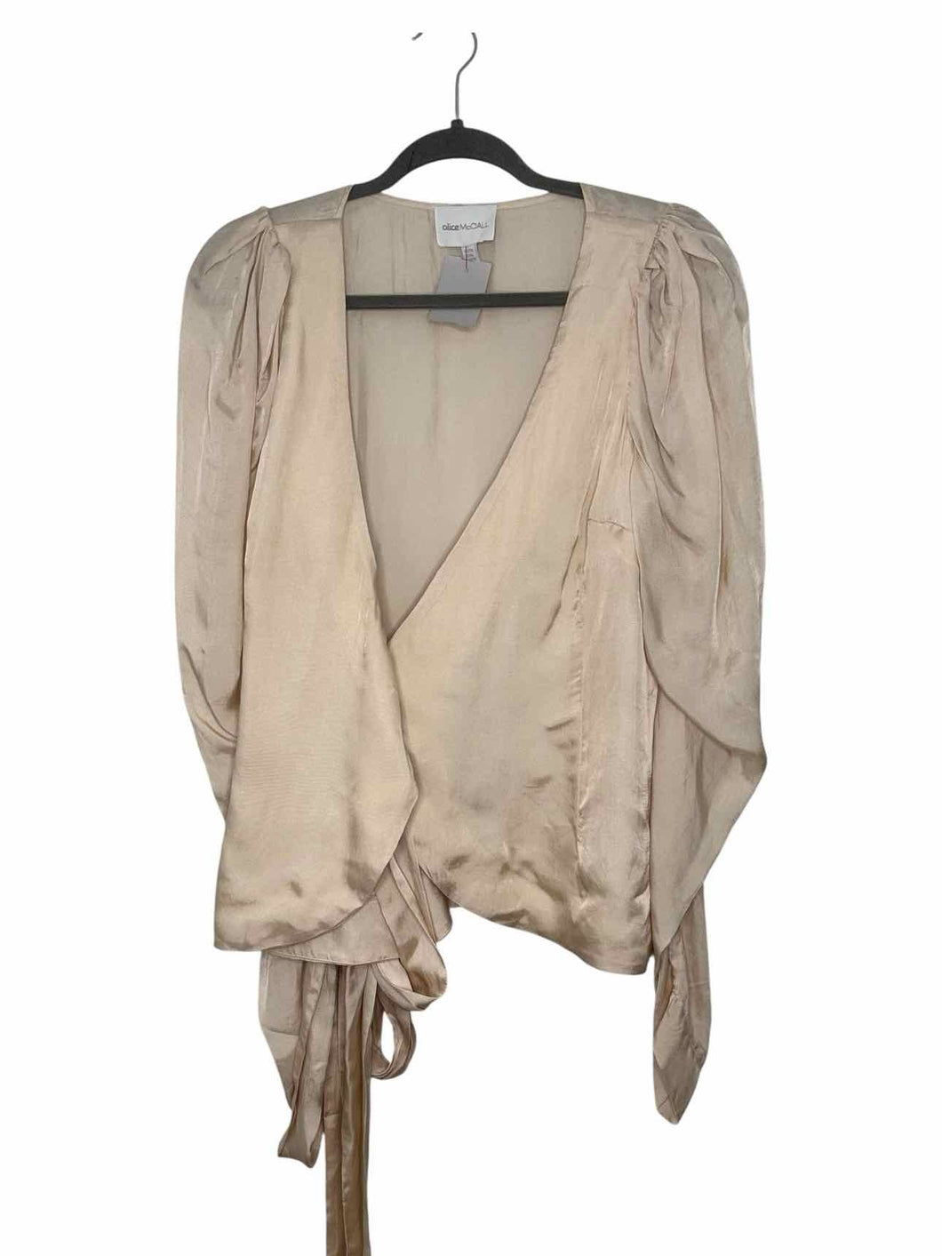 Size 6 Beige Pre-Owned Blouse- Ladies