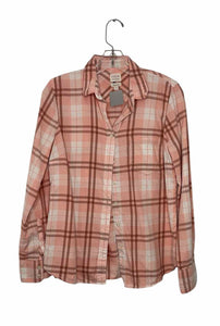 J Crew Size Small Pink Plaid Pre-Owned Shirt- Ladies